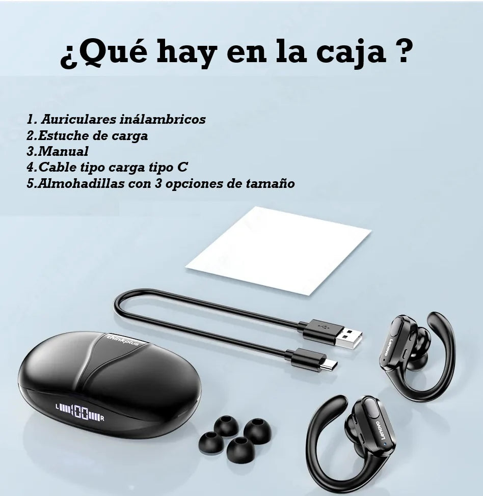 🔊 Lenovo XT80: Auriculares Deportivos Inalámbricos con Sonido Premium y Total Libertad